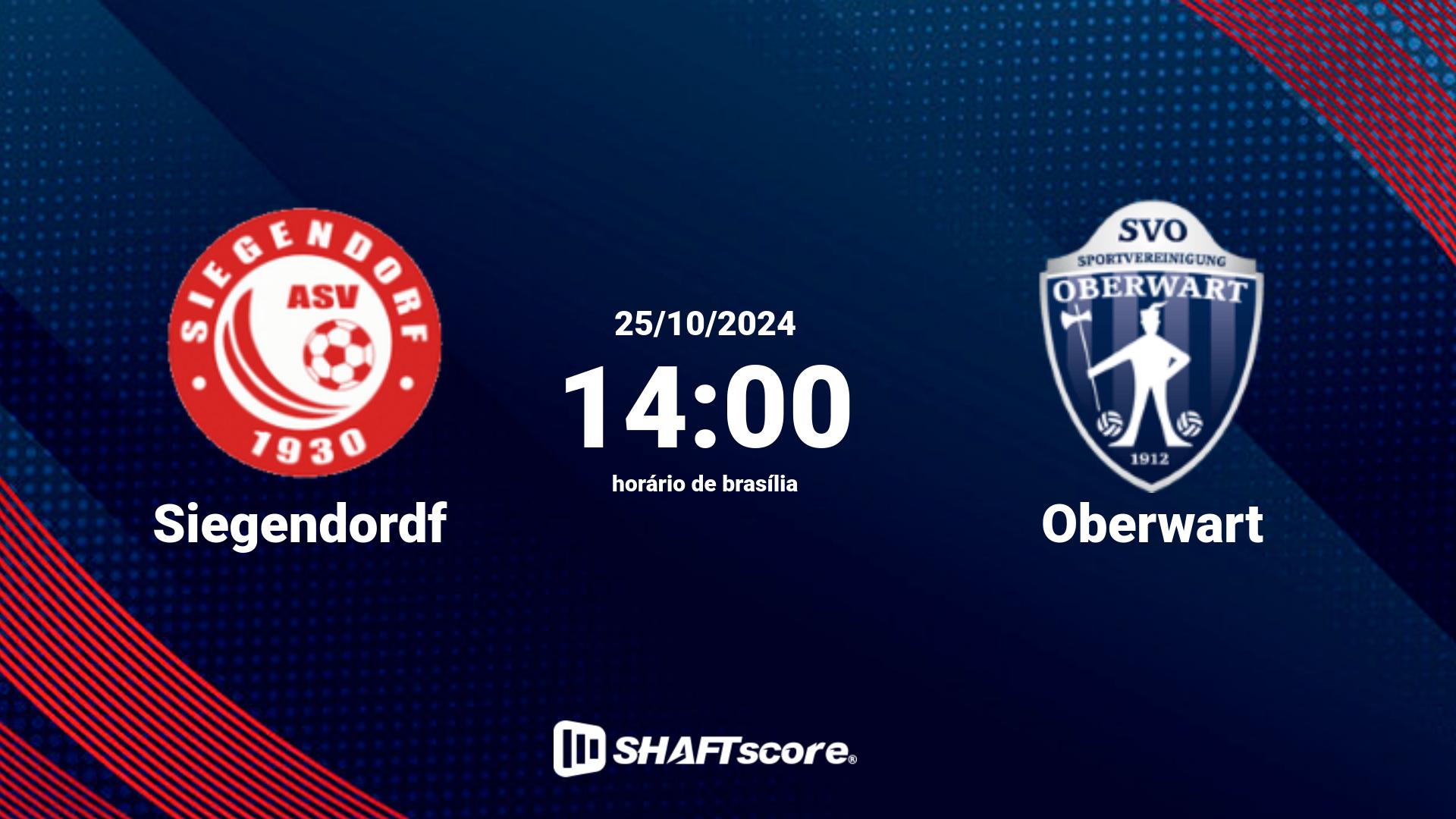 Estatísticas do jogo Siegendordf vs Oberwart 25.10 14:00