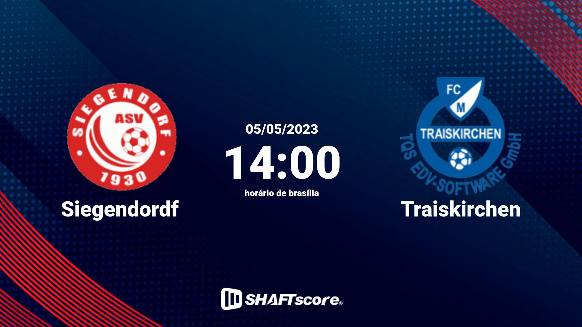 Estatísticas do jogo Siegendordf vs Traiskirchen 05.05 14:00