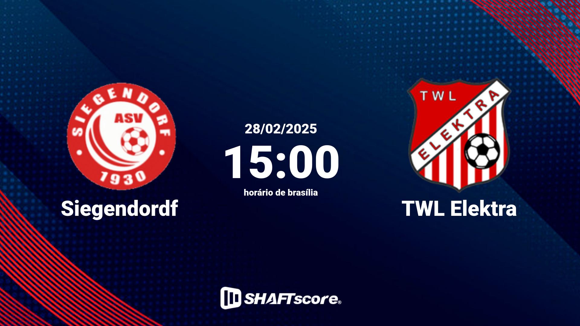 Estatísticas do jogo Siegendordf vs TWL Elektra 28.02 15:00