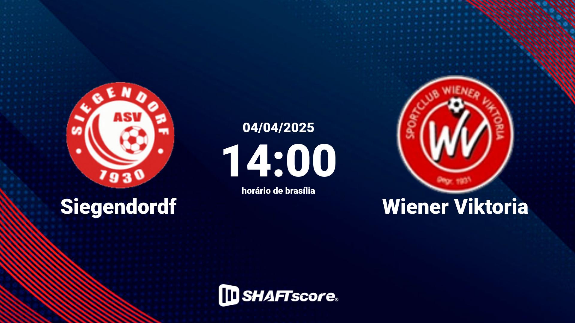 Estatísticas do jogo Siegendordf vs Wiener Viktoria 04.04 14:00