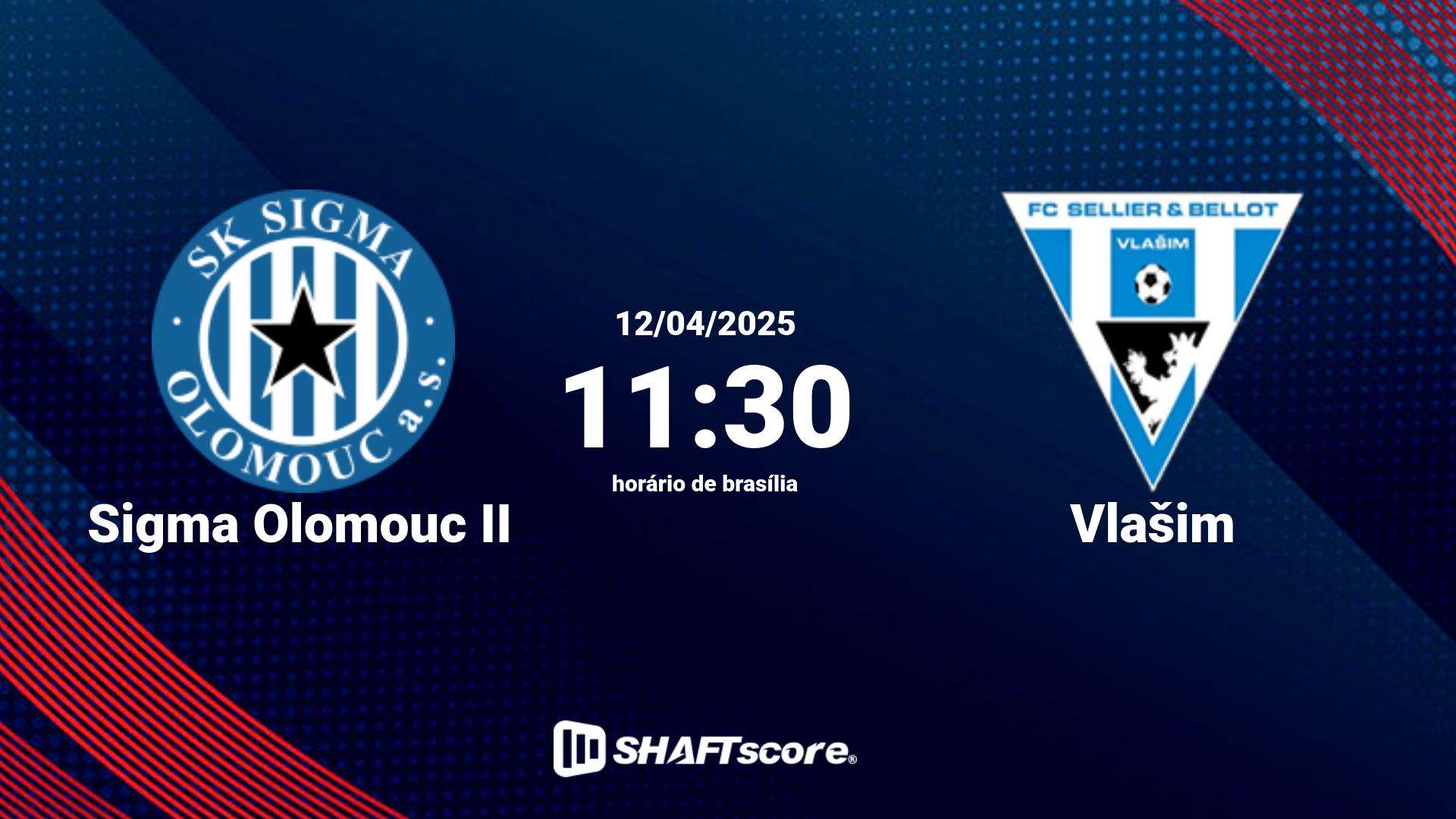 Estatísticas do jogo Sigma Olomouc II vs Vlašim 12.04 11:30