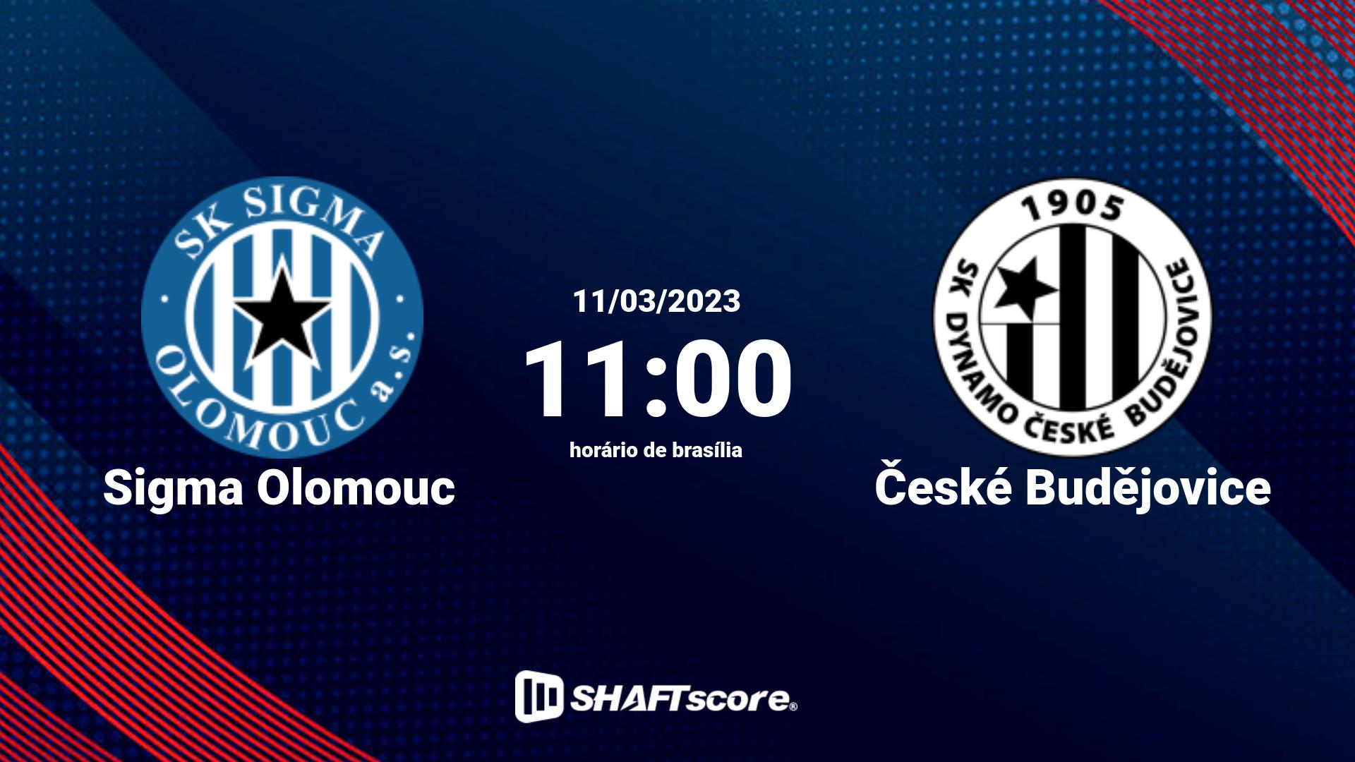 Estatísticas do jogo Sigma Olomouc vs České Budějovice 11.03 11:00