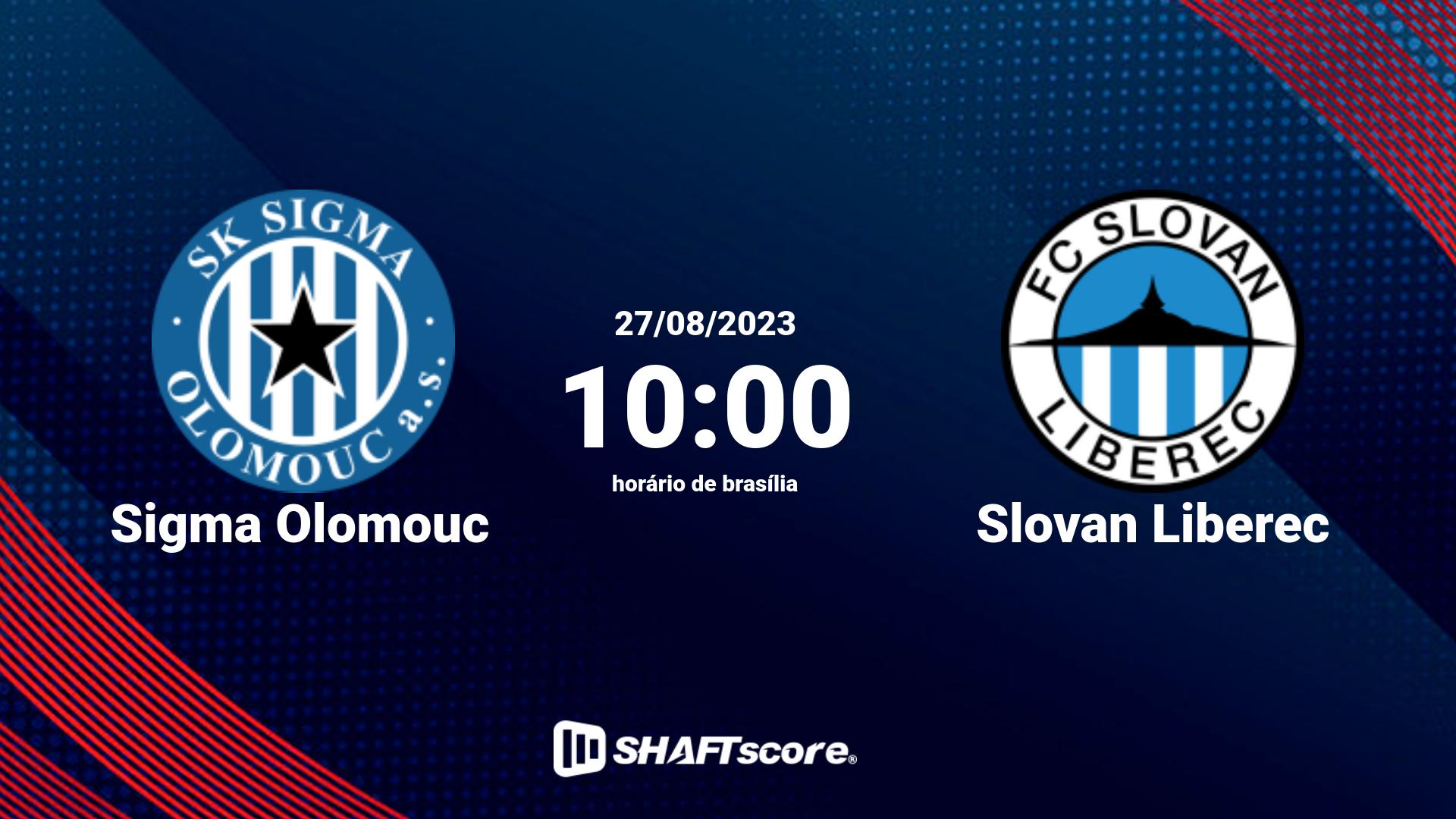 Estatísticas do jogo Sigma Olomouc vs Slovan Liberec 27.08 10:00