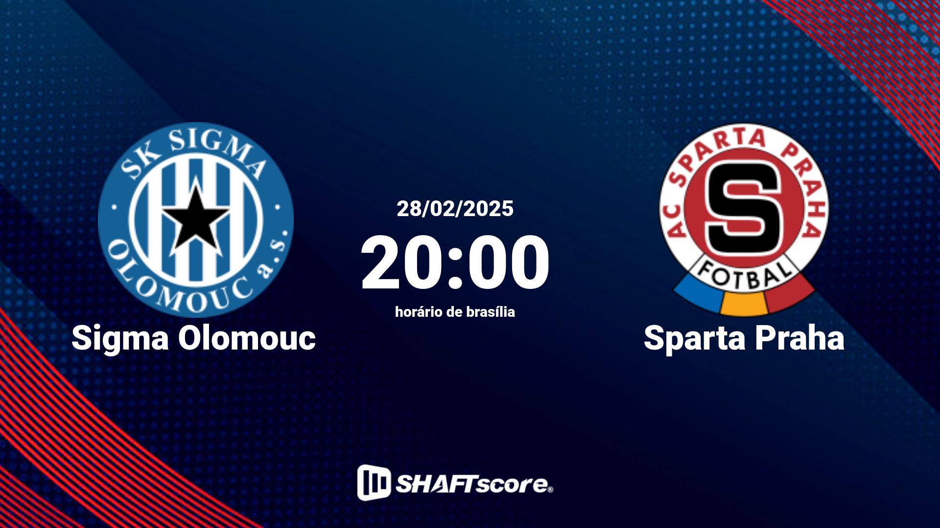 Estatísticas do jogo Sigma Olomouc vs Sparta Praha 28.02 20:00