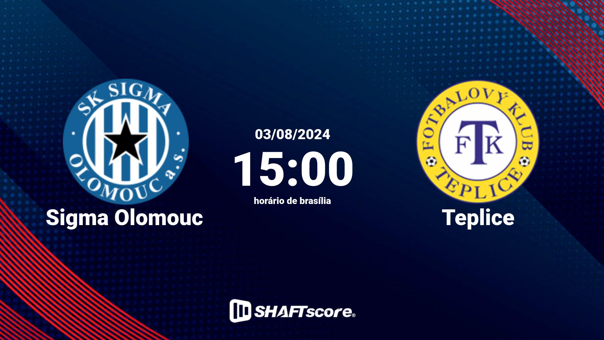 Estatísticas do jogo Sigma Olomouc vs Teplice 03.08 15:00