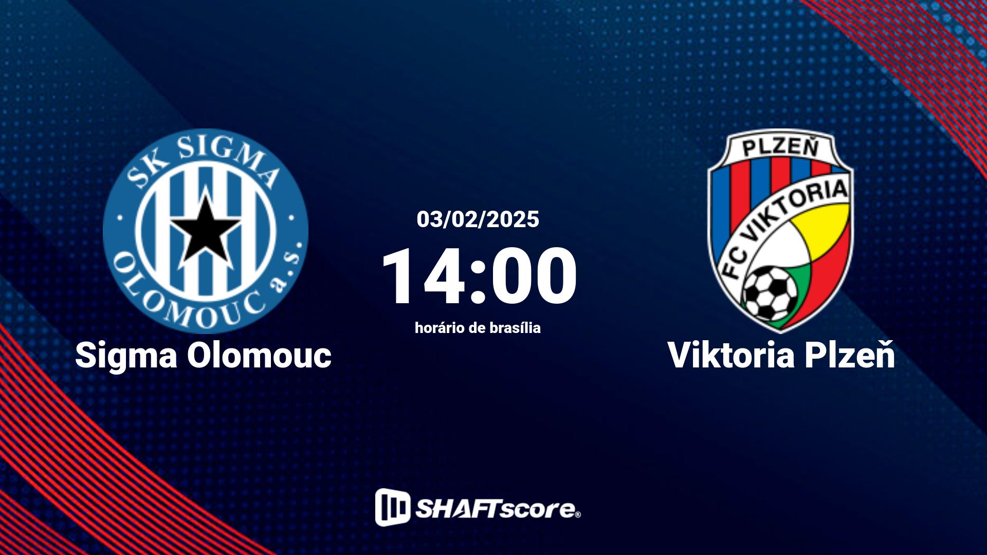 Estatísticas do jogo Sigma Olomouc vs Viktoria Plzeň 03.02 14:00