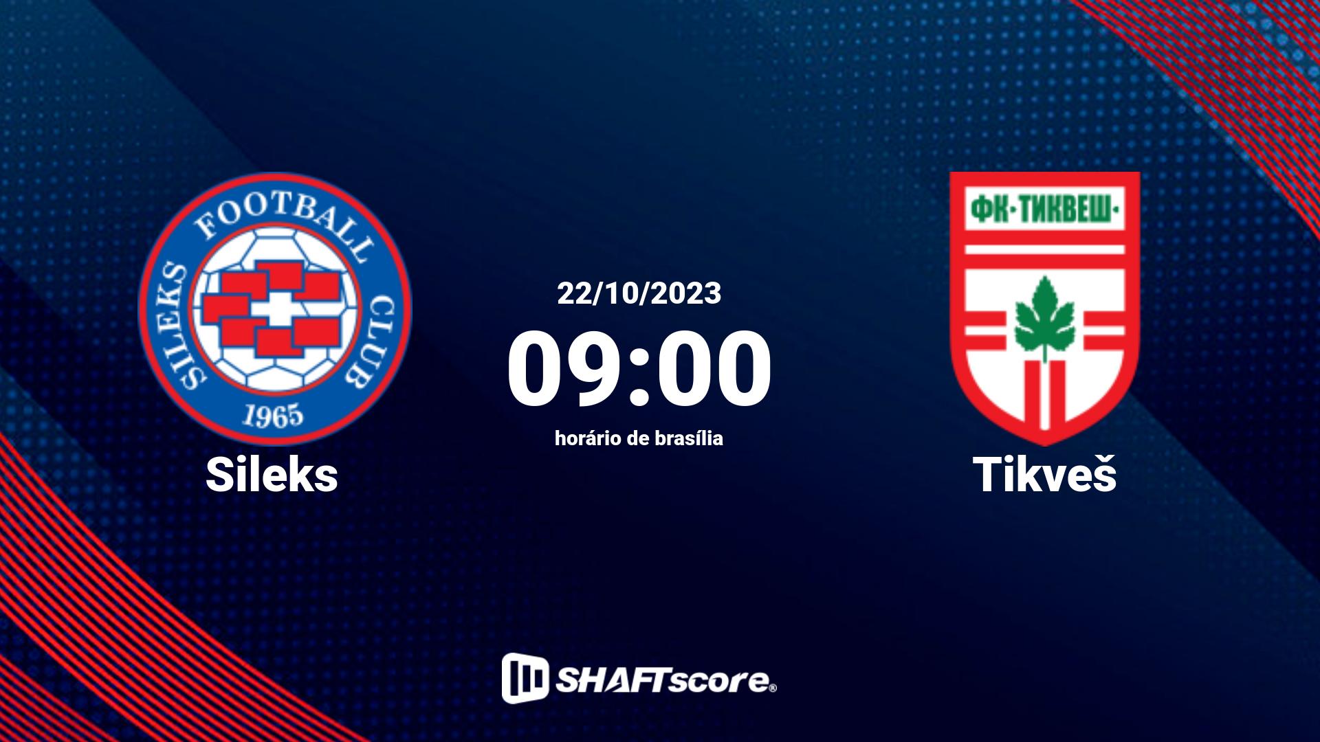 Estatísticas do jogo Sileks vs Tikveš 22.10 09:00