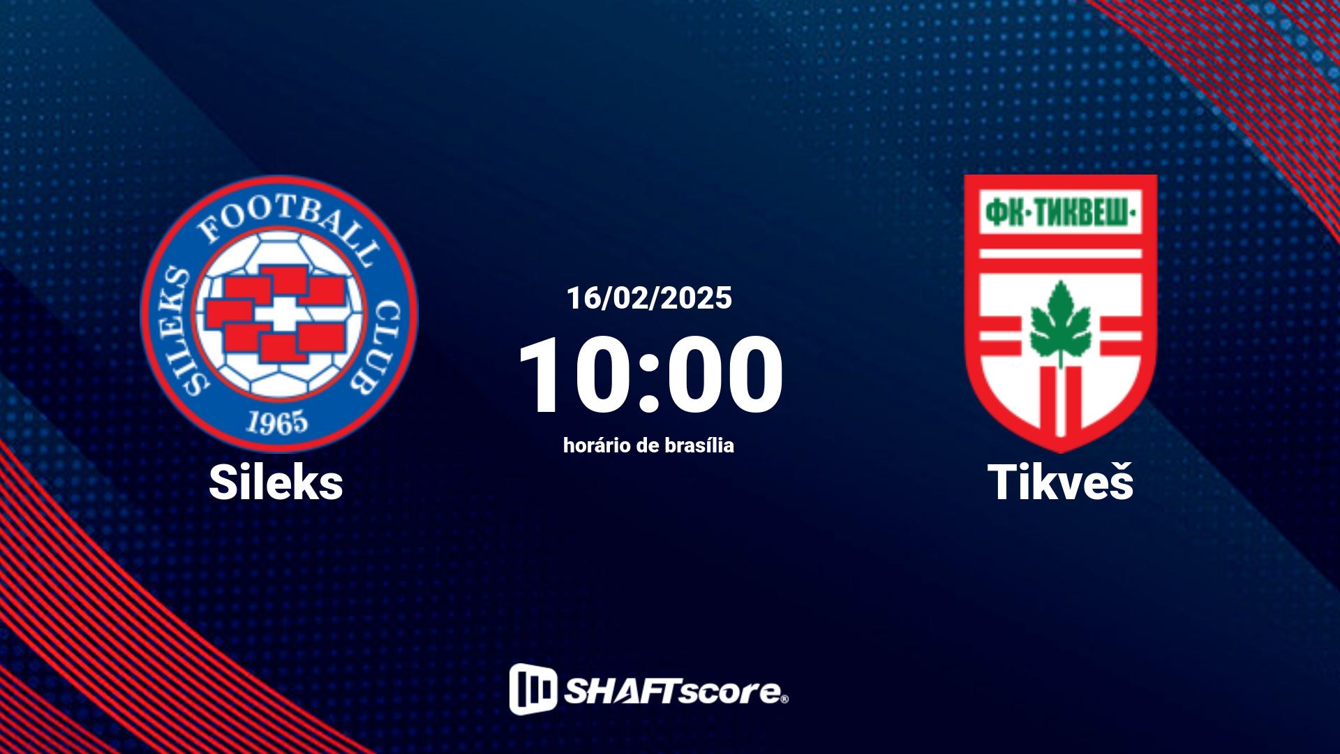 Estatísticas do jogo Sileks vs Tikveš 16.02 10:00