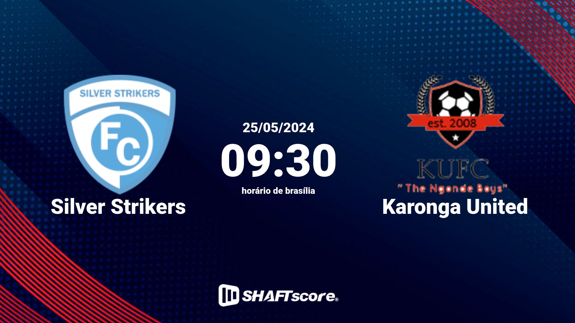 Estatísticas do jogo Silver Strikers vs Karonga United 25.05 09:30