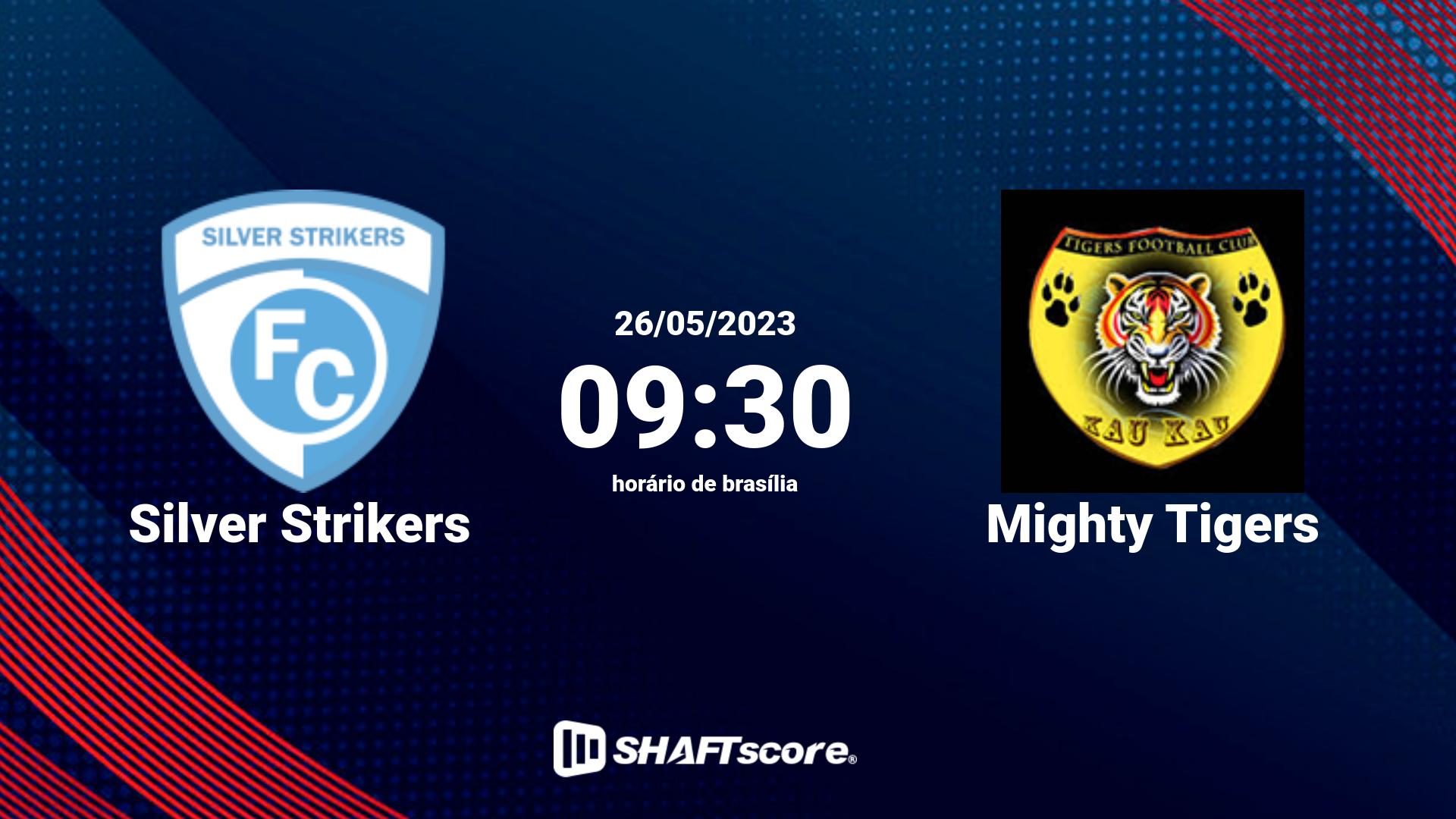 Estatísticas do jogo Silver Strikers vs Mighty Tigers 26.05 09:30