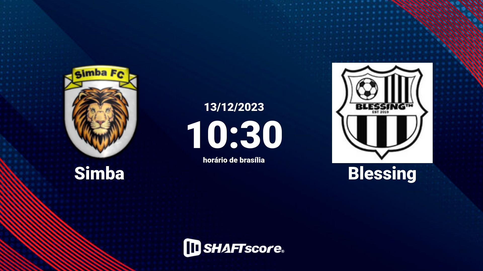 Estatísticas do jogo Simba vs Blessing 13.12 10:30