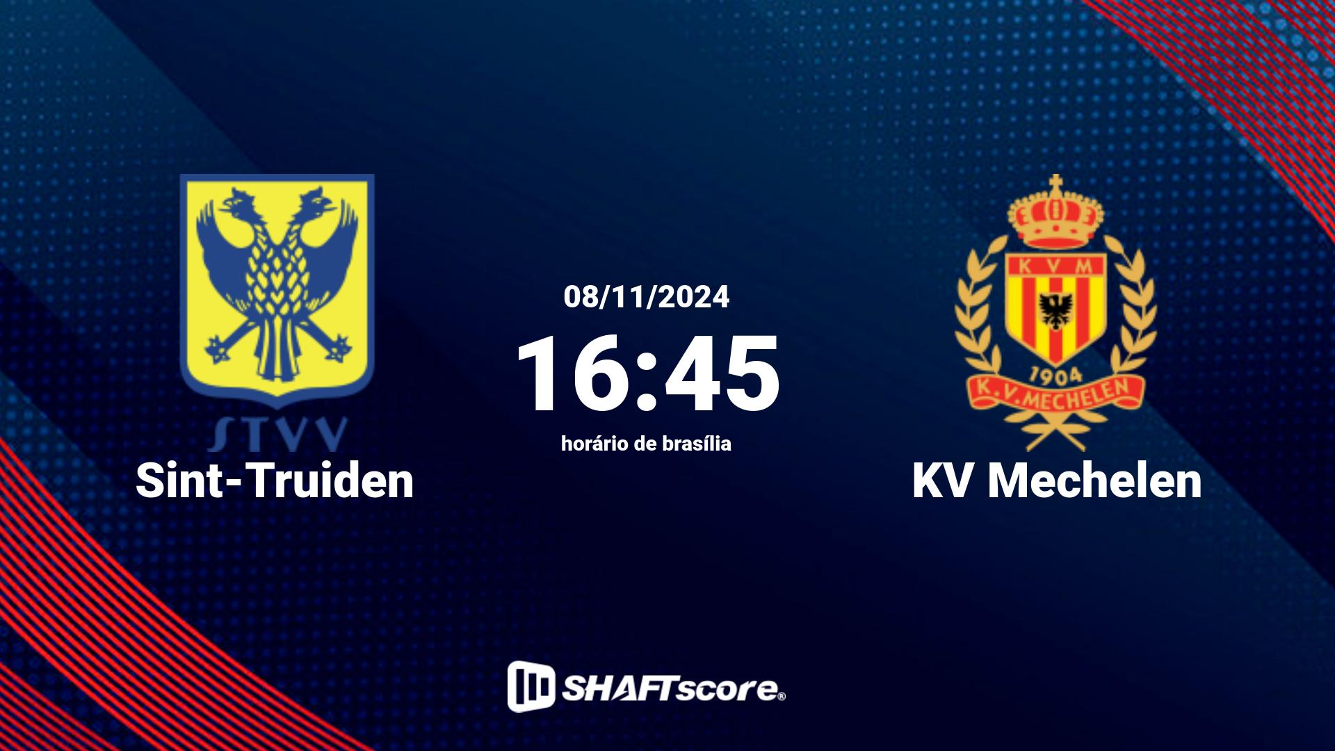 Estatísticas do jogo Sint-Truiden vs KV Mechelen 08.11 16:45