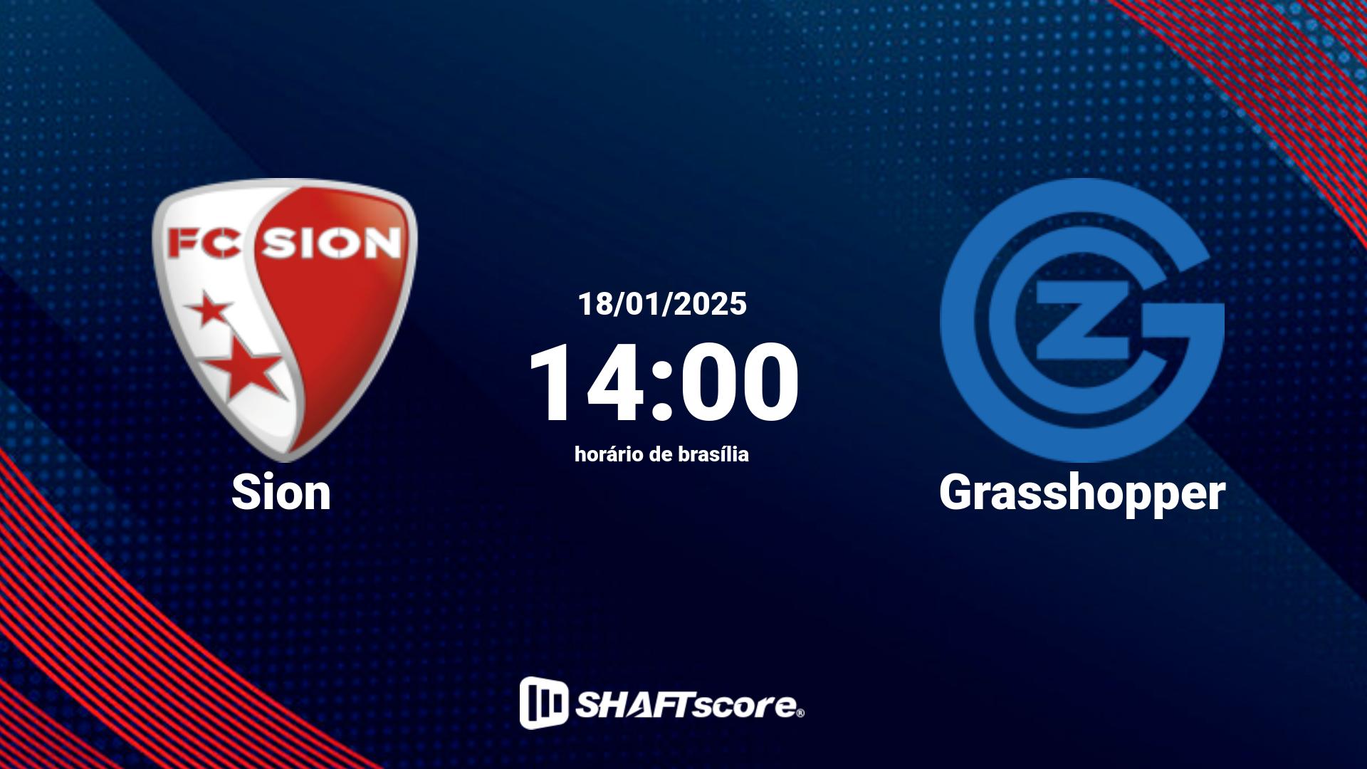 Estatísticas do jogo Sion vs Grasshopper 18.01 14:00