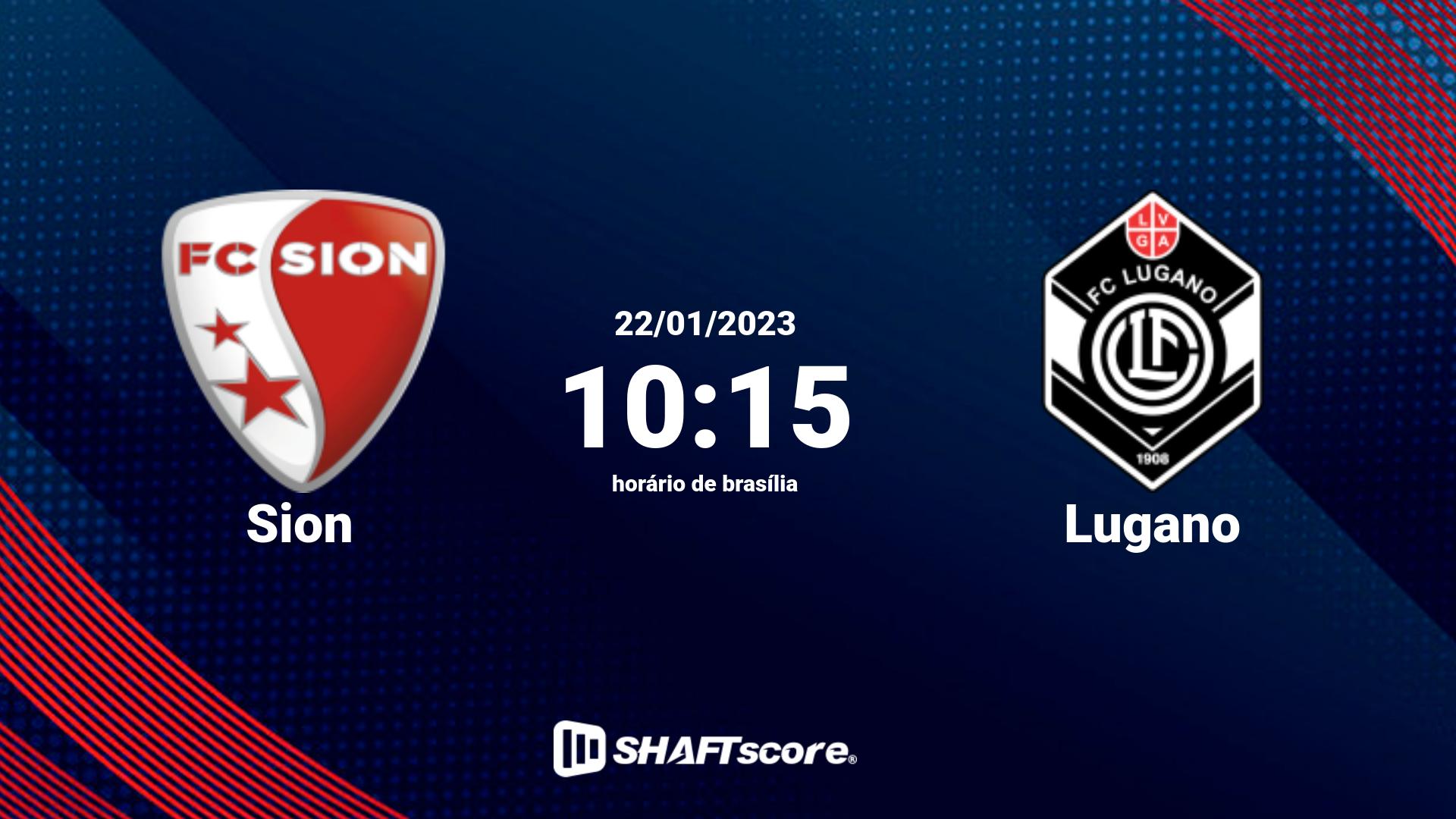 Estatísticas do jogo Sion vs Lugano 22.01 10:15