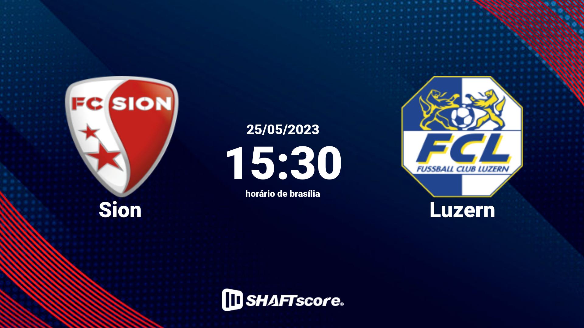 Estatísticas do jogo Sion vs Luzern 25.05 15:30
