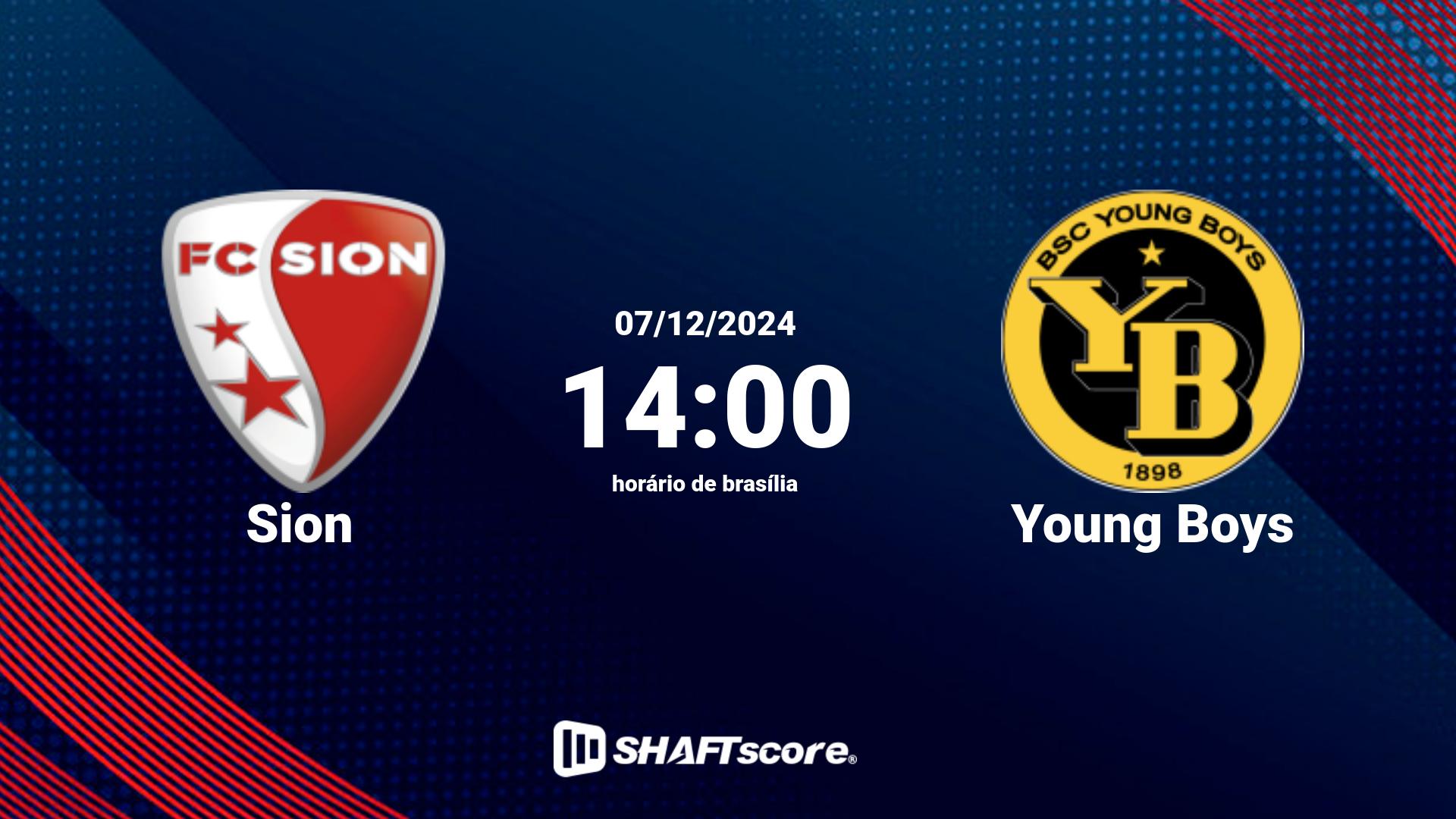 Estatísticas do jogo Sion vs Young Boys 07.12 14:00