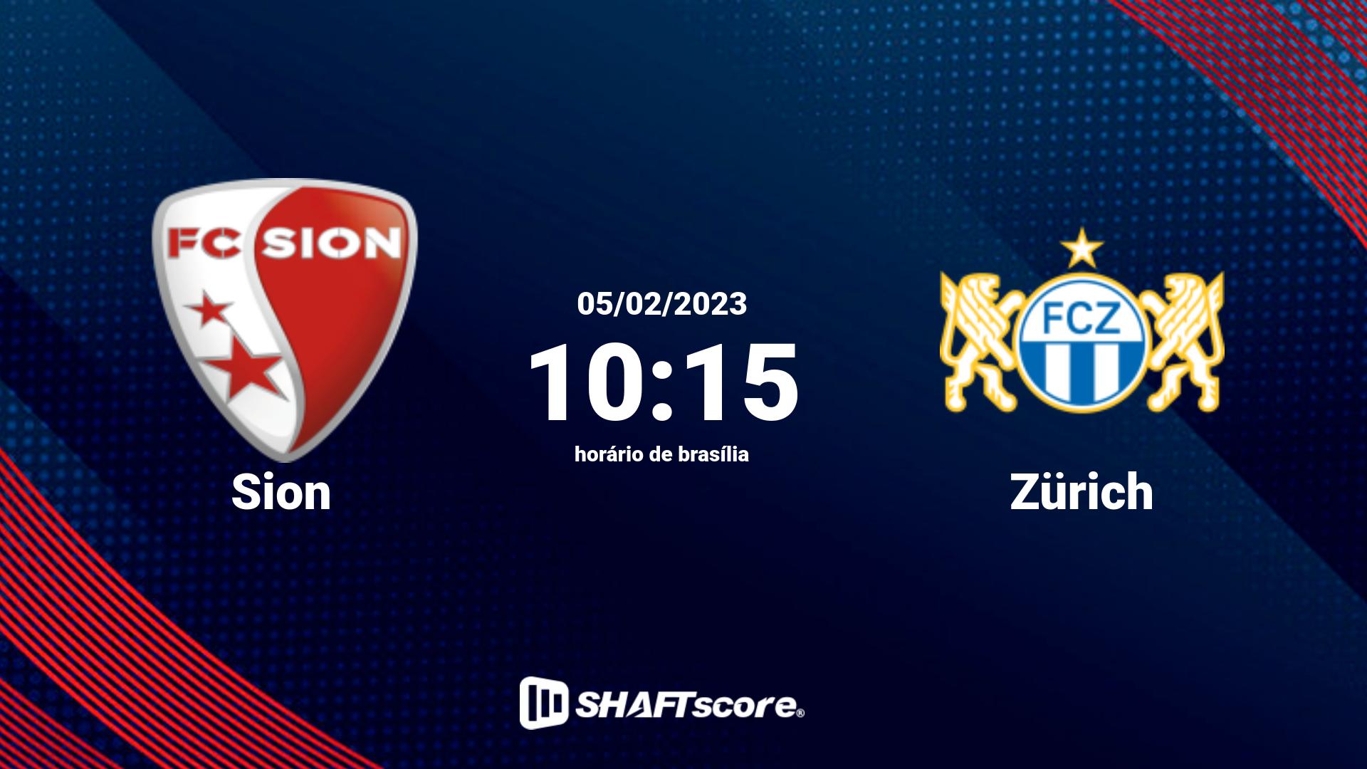 Estatísticas do jogo Sion vs Zürich 05.02 10:15