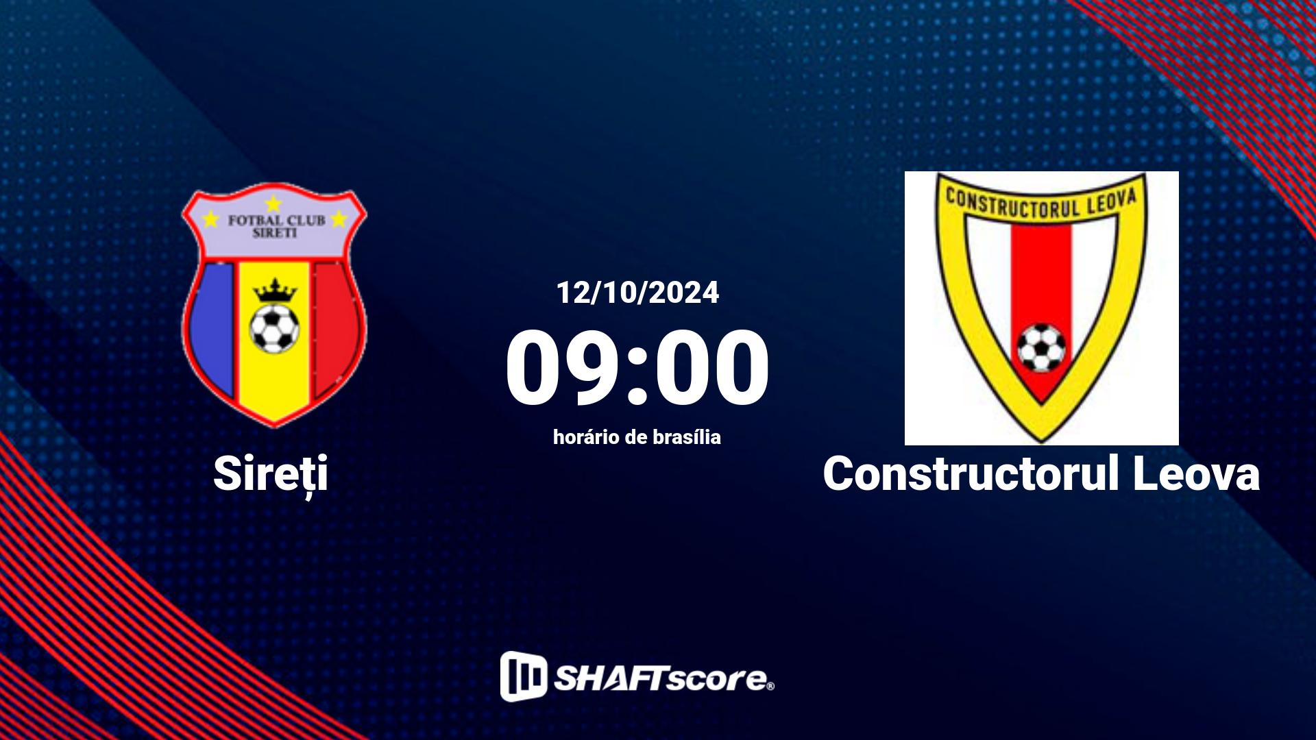 Estatísticas do jogo Sireți vs Constructorul Leova 12.10 09:00