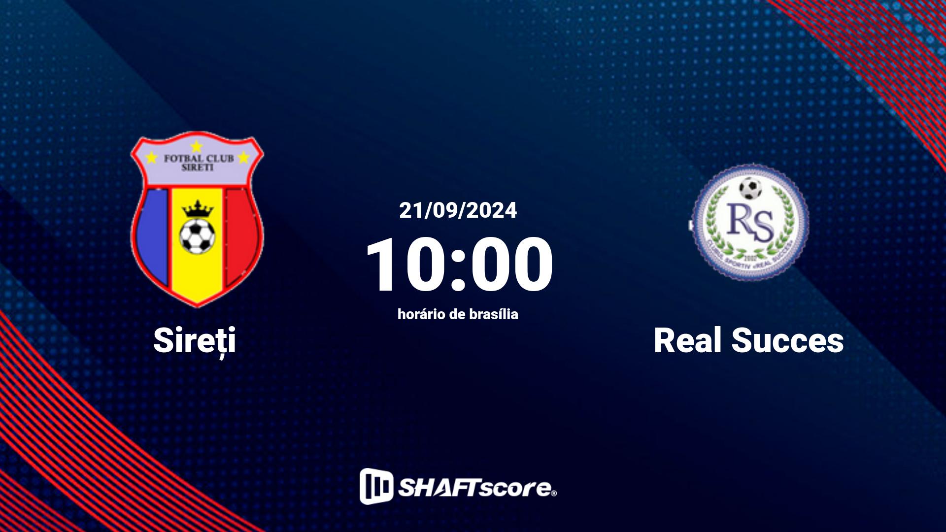 Estatísticas do jogo Sireți vs Real Succes 21.09 10:00