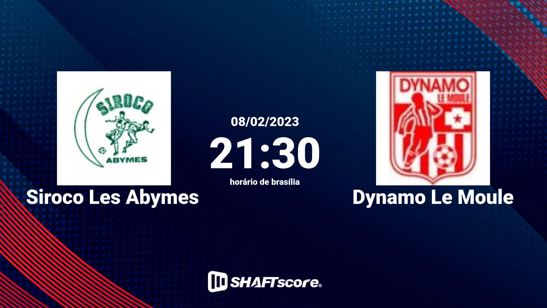 Estatísticas do jogo Siroco Les Abymes vs Dynamo Le Moule 08.02 21:30