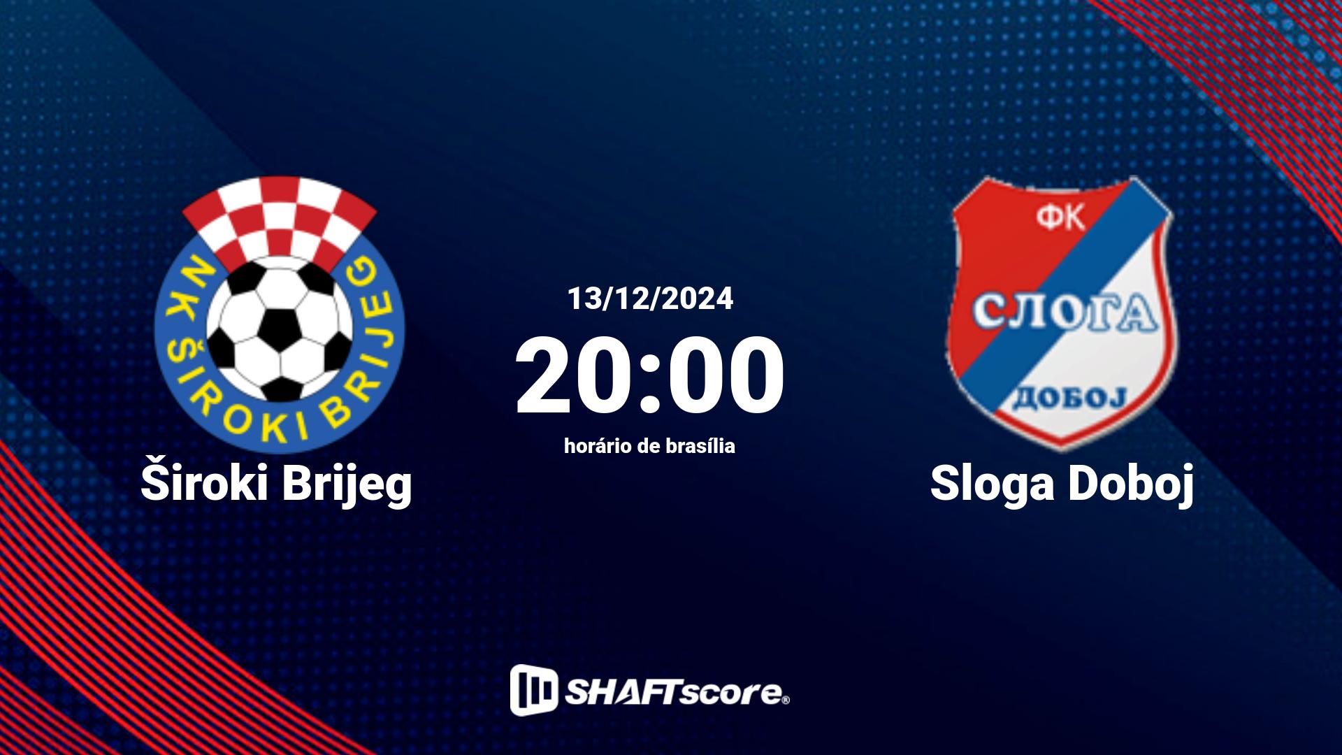 Estatísticas do jogo Široki Brijeg vs Sloga Doboj 13.12 20:00