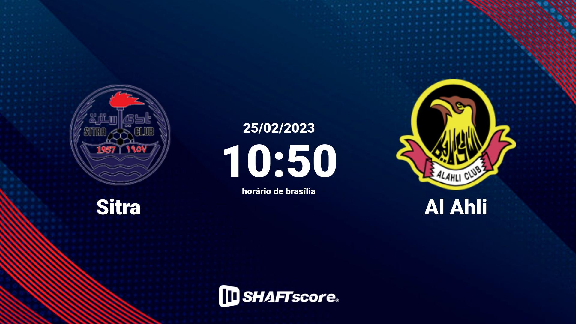 Estatísticas do jogo Sitra vs Al Ahli 25.02 10:50