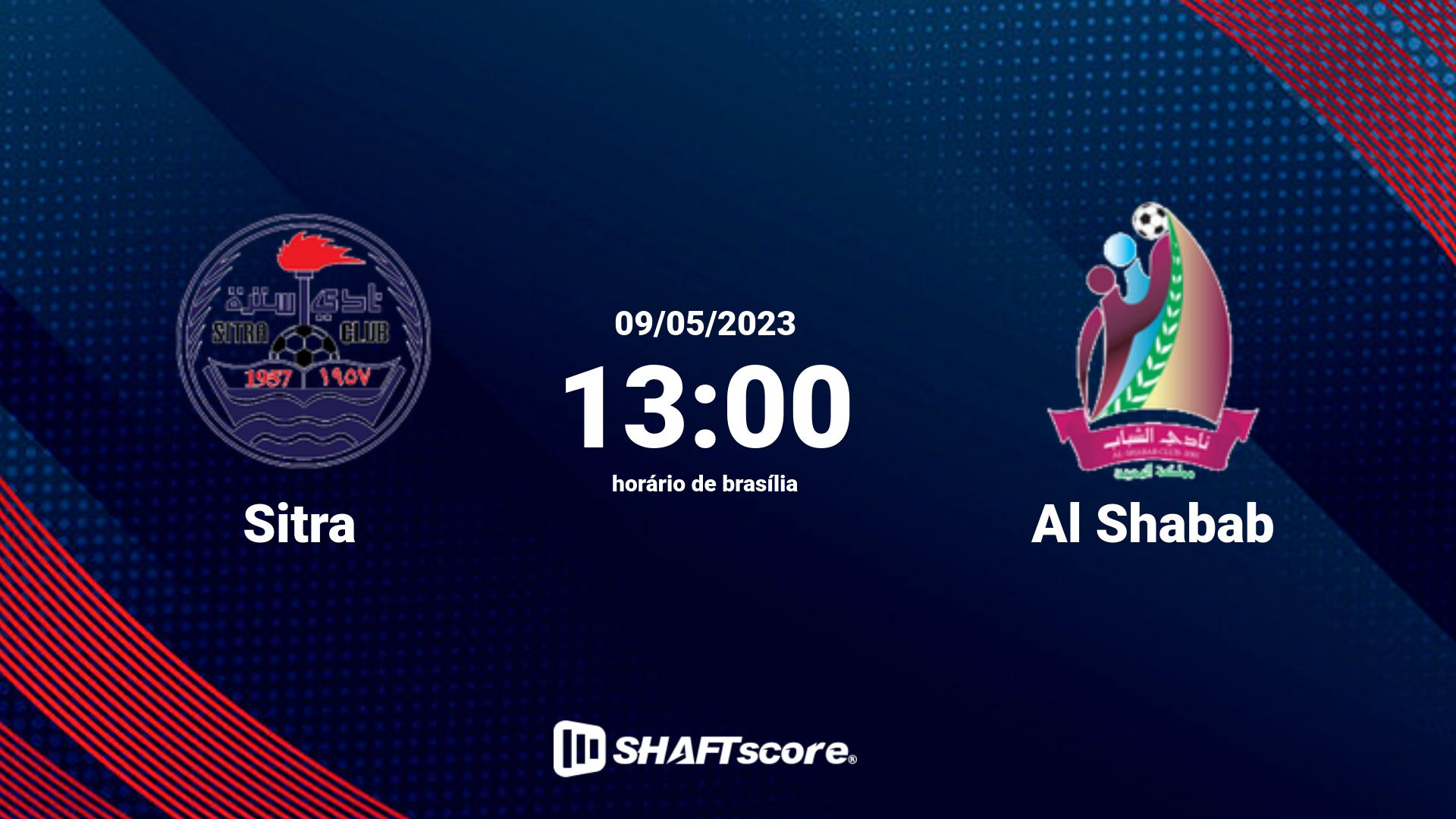 Estatísticas do jogo Sitra vs Al Shabab 09.05 13:00