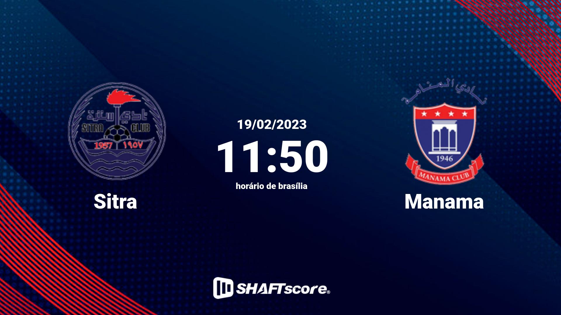 Estatísticas do jogo Sitra vs Manama 19.02 11:50