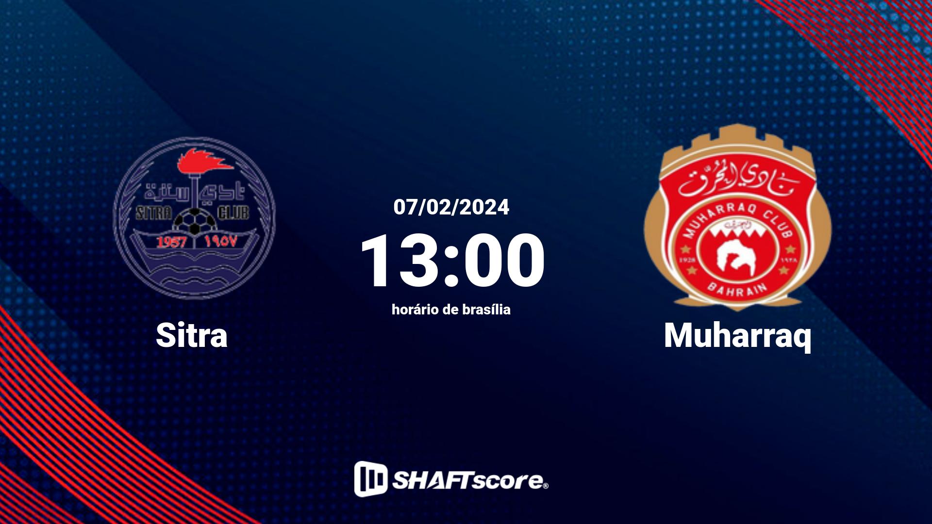 Estatísticas do jogo Sitra vs Muharraq 07.02 13:00