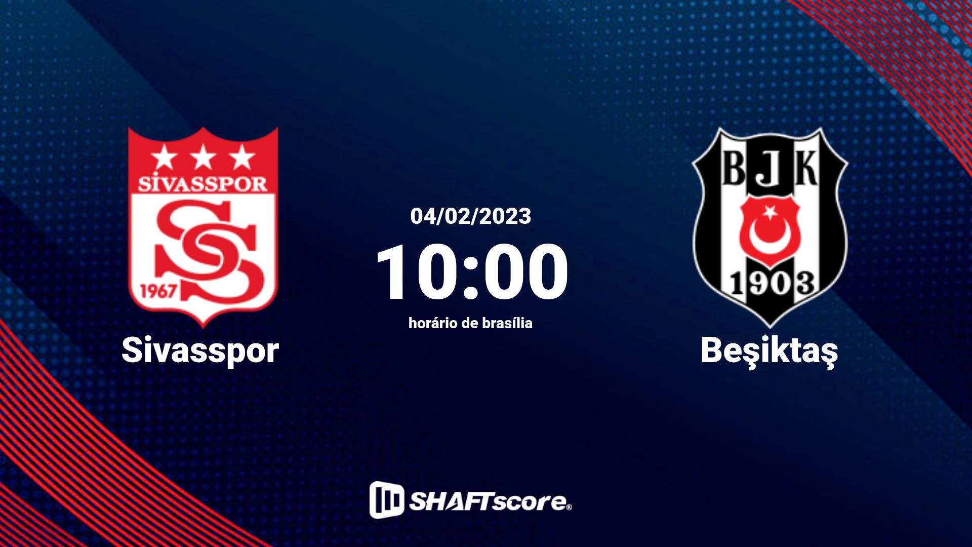 Estatísticas do jogo Sivasspor vs Beşiktaş 04.02 10:00