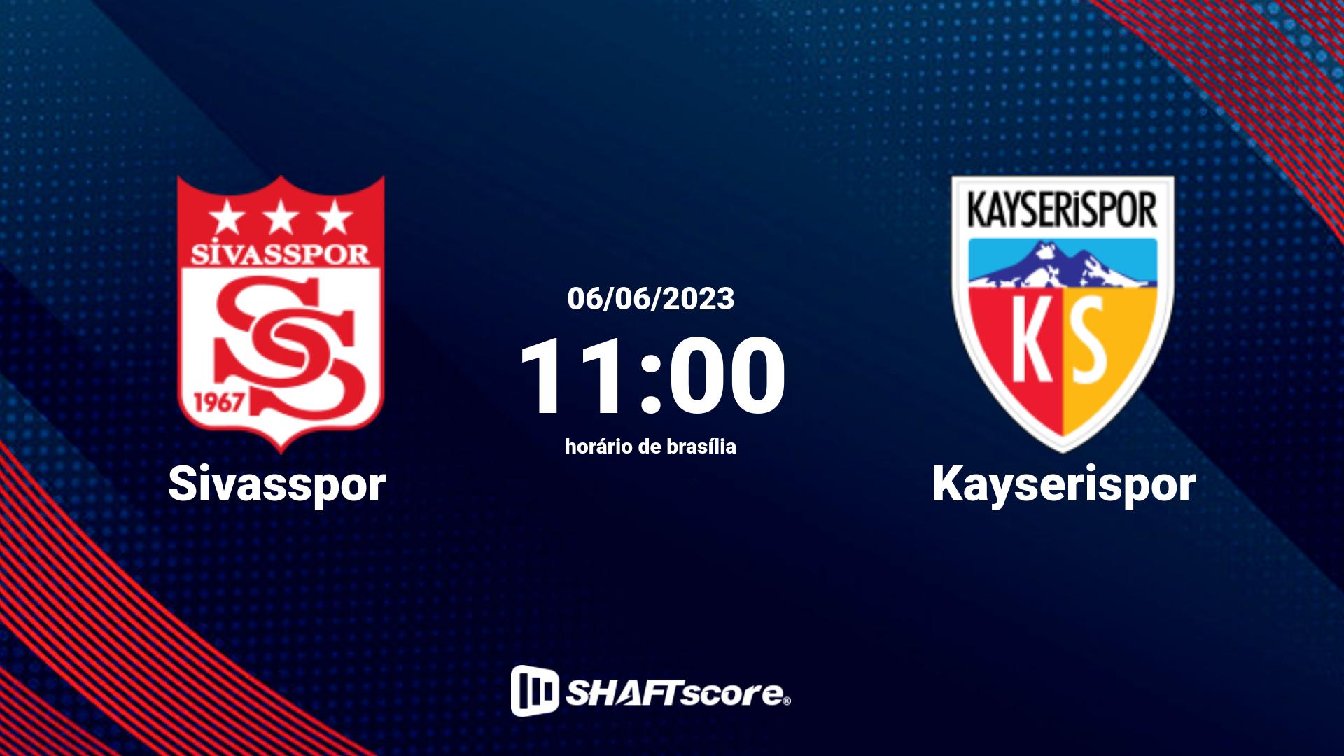 Estatísticas do jogo Sivasspor vs Kayserispor 06.06 11:00