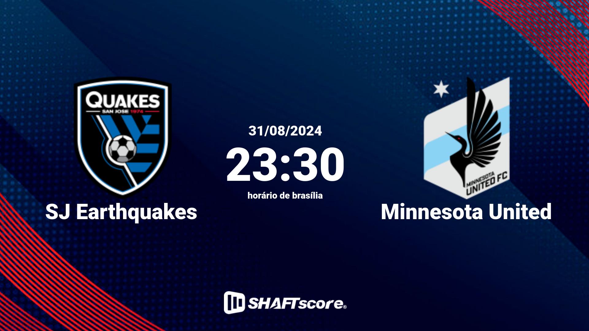 Estatísticas do jogo SJ Earthquakes vs Minnesota United 31.08 23:30