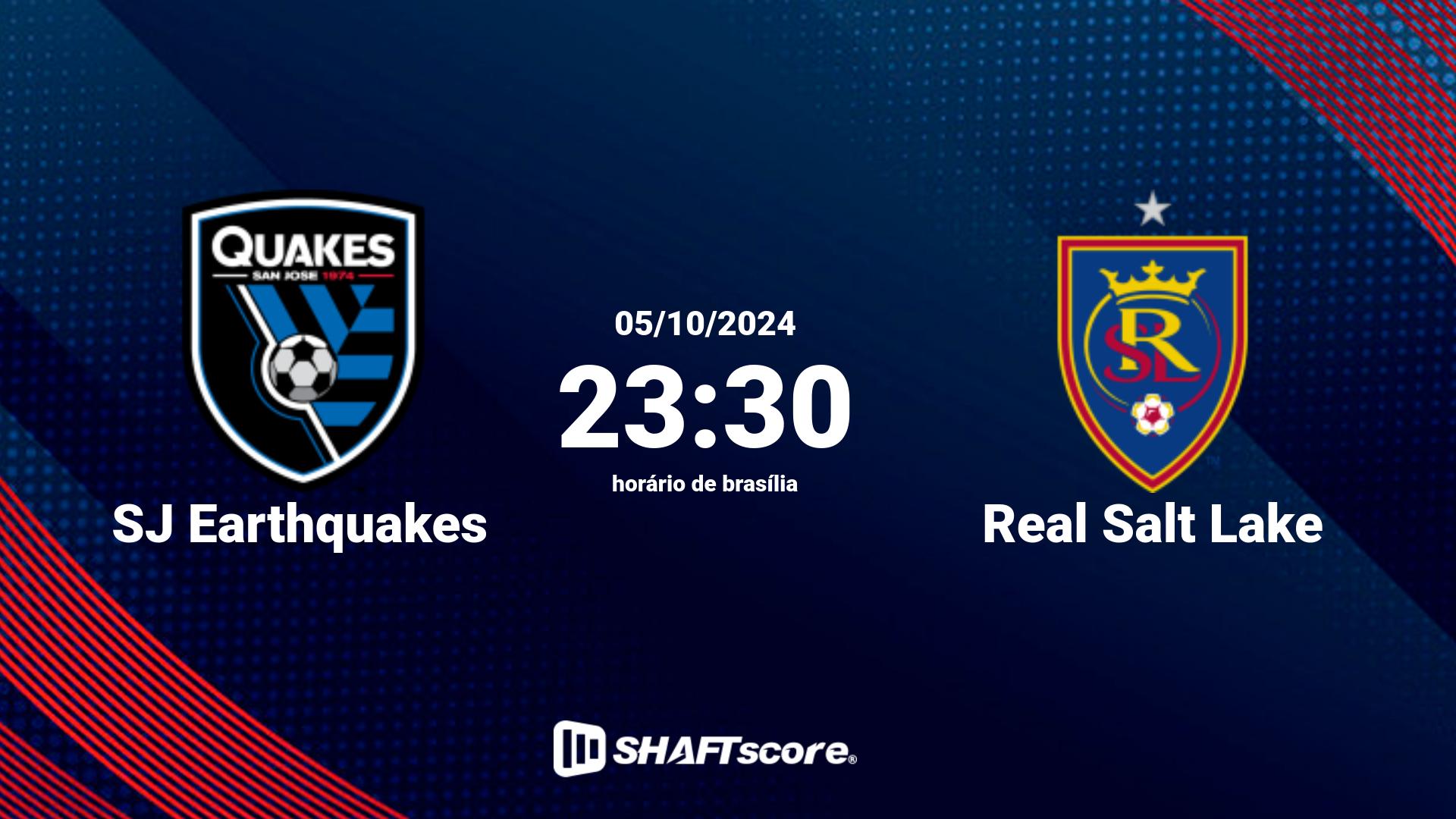 Estatísticas do jogo SJ Earthquakes vs Real Salt Lake 05.10 23:30