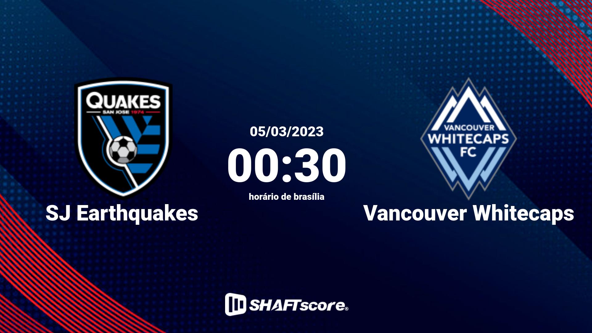 Estatísticas do jogo SJ Earthquakes vs Vancouver Whitecaps 05.03 00:30