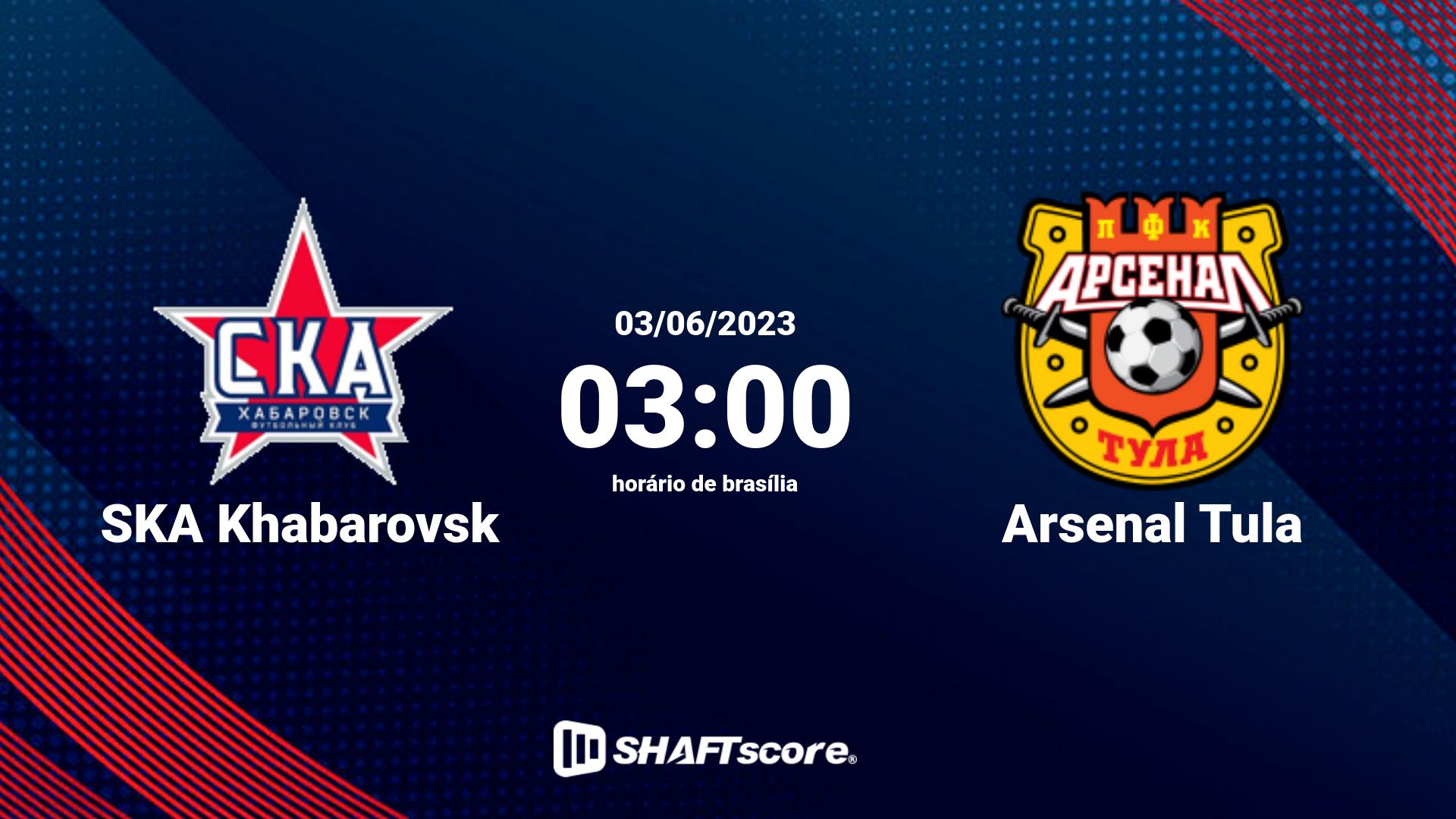 Estatísticas do jogo SKA Khabarovsk vs Arsenal Tula 03.06 03:00