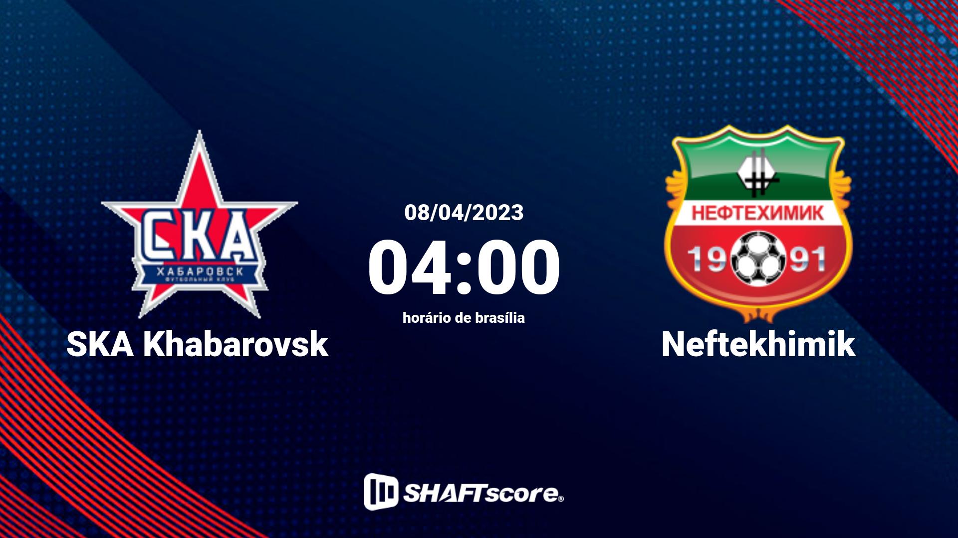 Estatísticas do jogo SKA Khabarovsk vs Neftekhimik 08.04 04:00