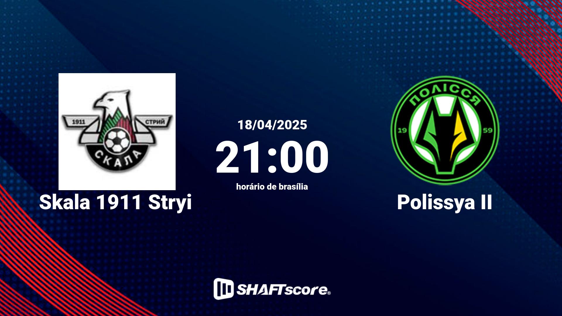 Estatísticas do jogo Skala 1911 Stryi vs Polissya II 18.04 21:00