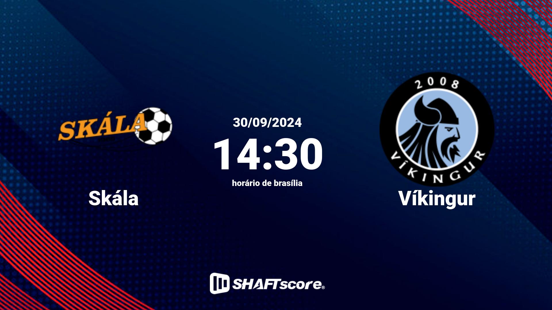 Estatísticas do jogo Skála vs Víkingur 30.09 14:30