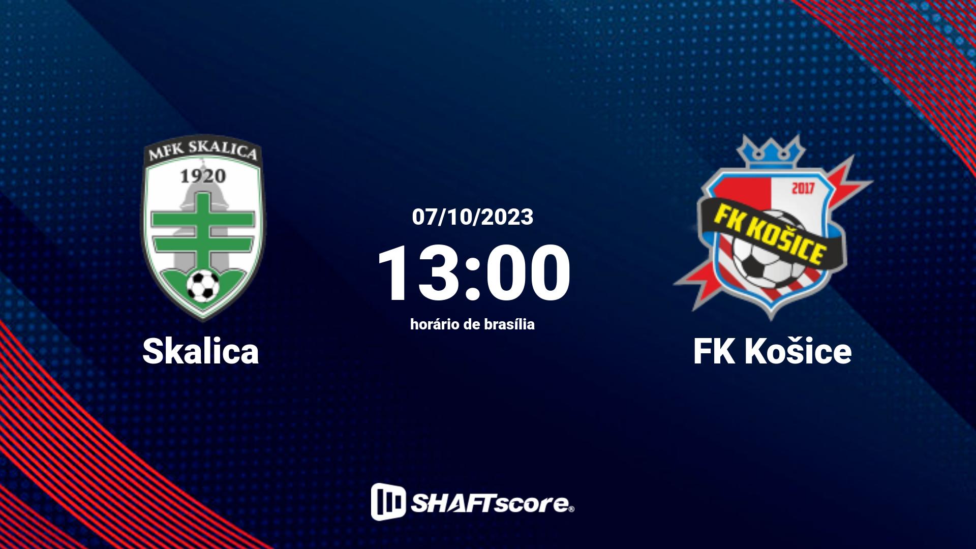 Estatísticas do jogo Skalica vs FK Košice 07.10 13:00