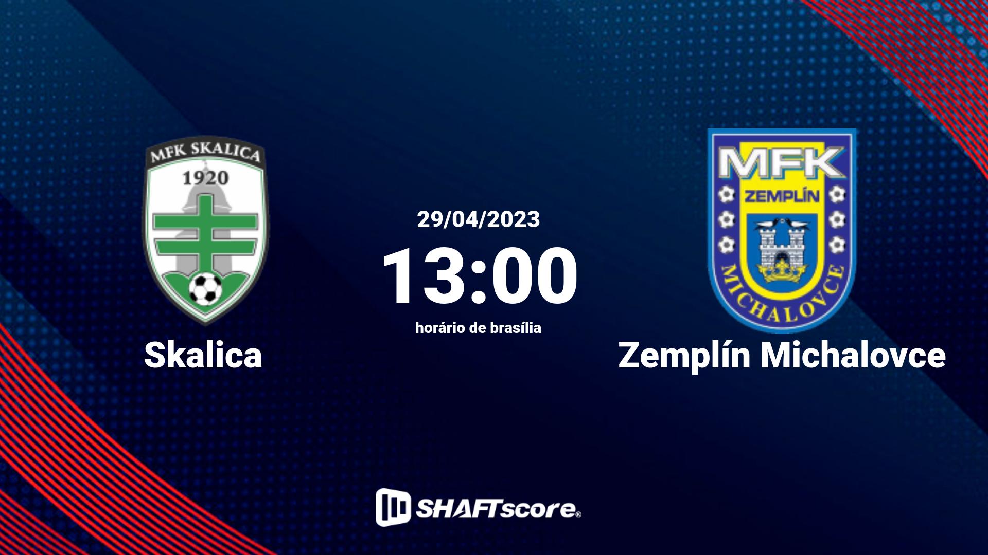 Estatísticas do jogo Skalica vs Zemplín Michalovce 29.04 13:00