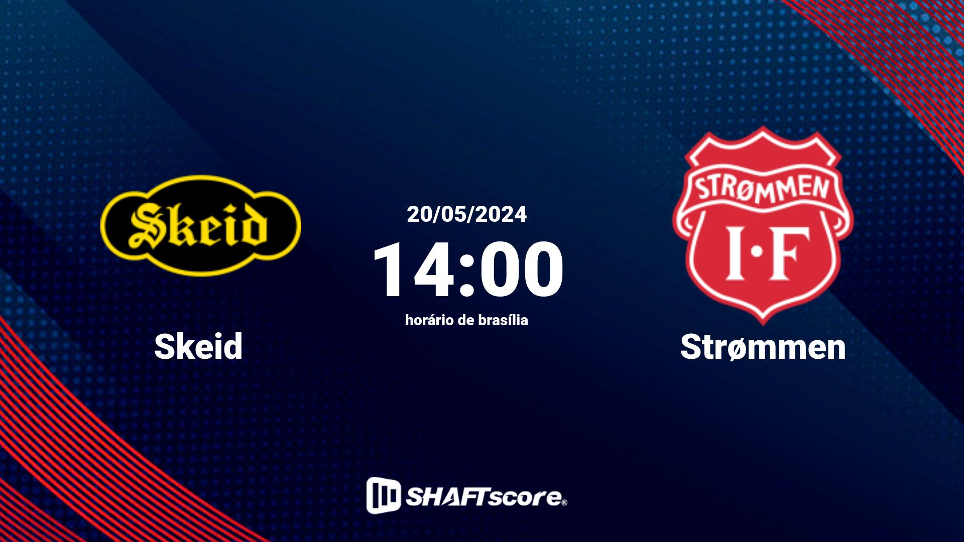 Estatísticas do jogo Skeid vs Strømmen 20.05 14:00