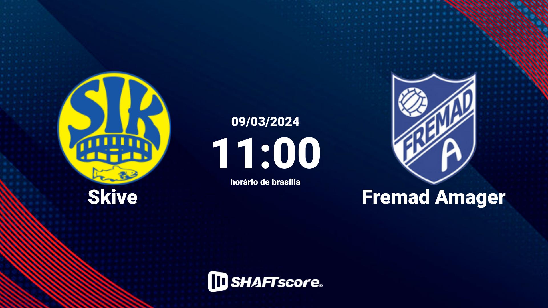 Estatísticas do jogo Skive vs Fremad Amager 09.03 11:00