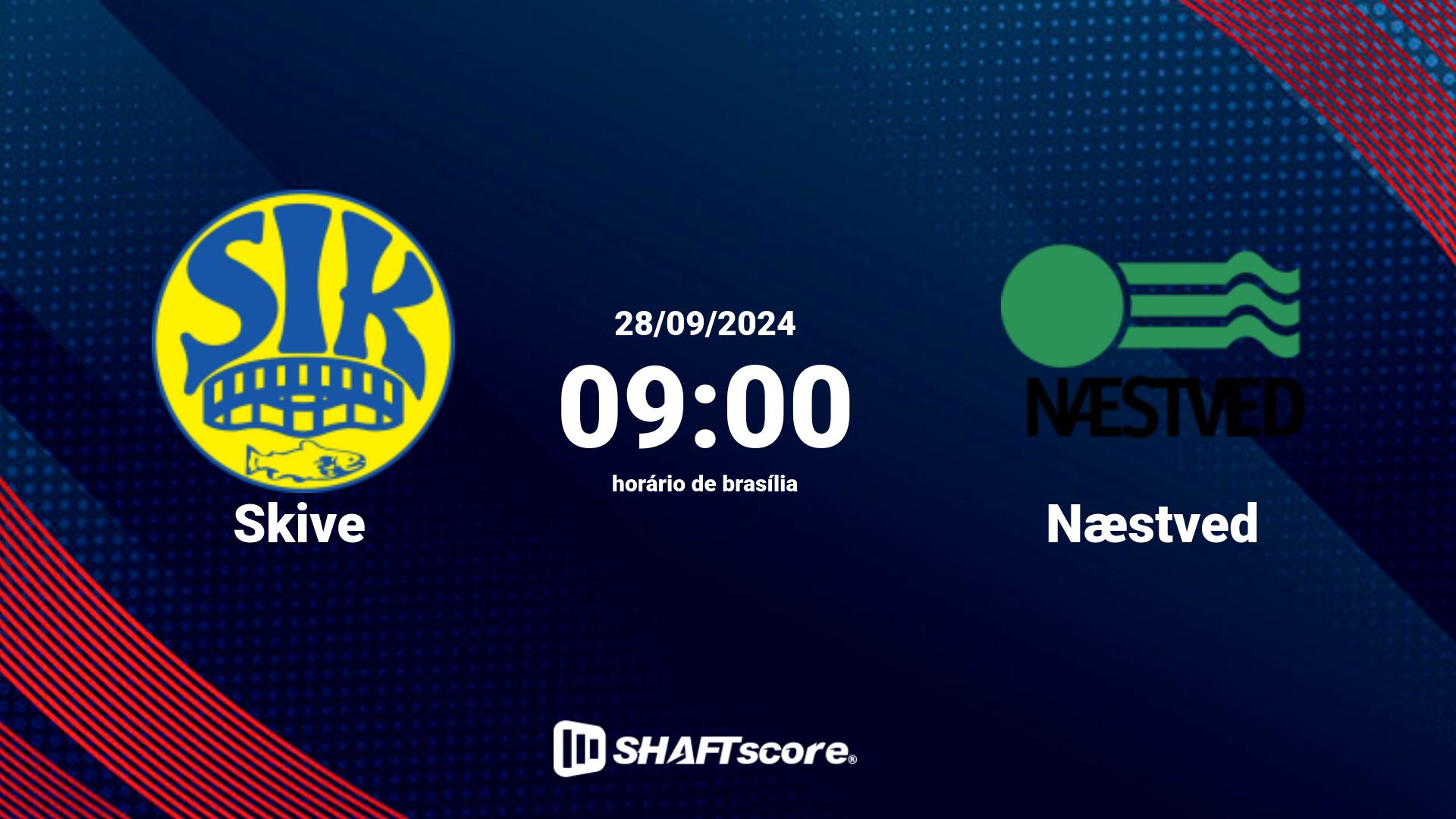 Estatísticas do jogo Skive vs Næstved 28.09 09:00