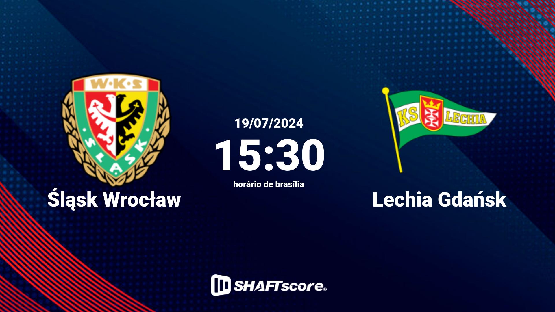 Estatísticas do jogo Śląsk Wrocław vs Lechia Gdańsk 19.07 15:30