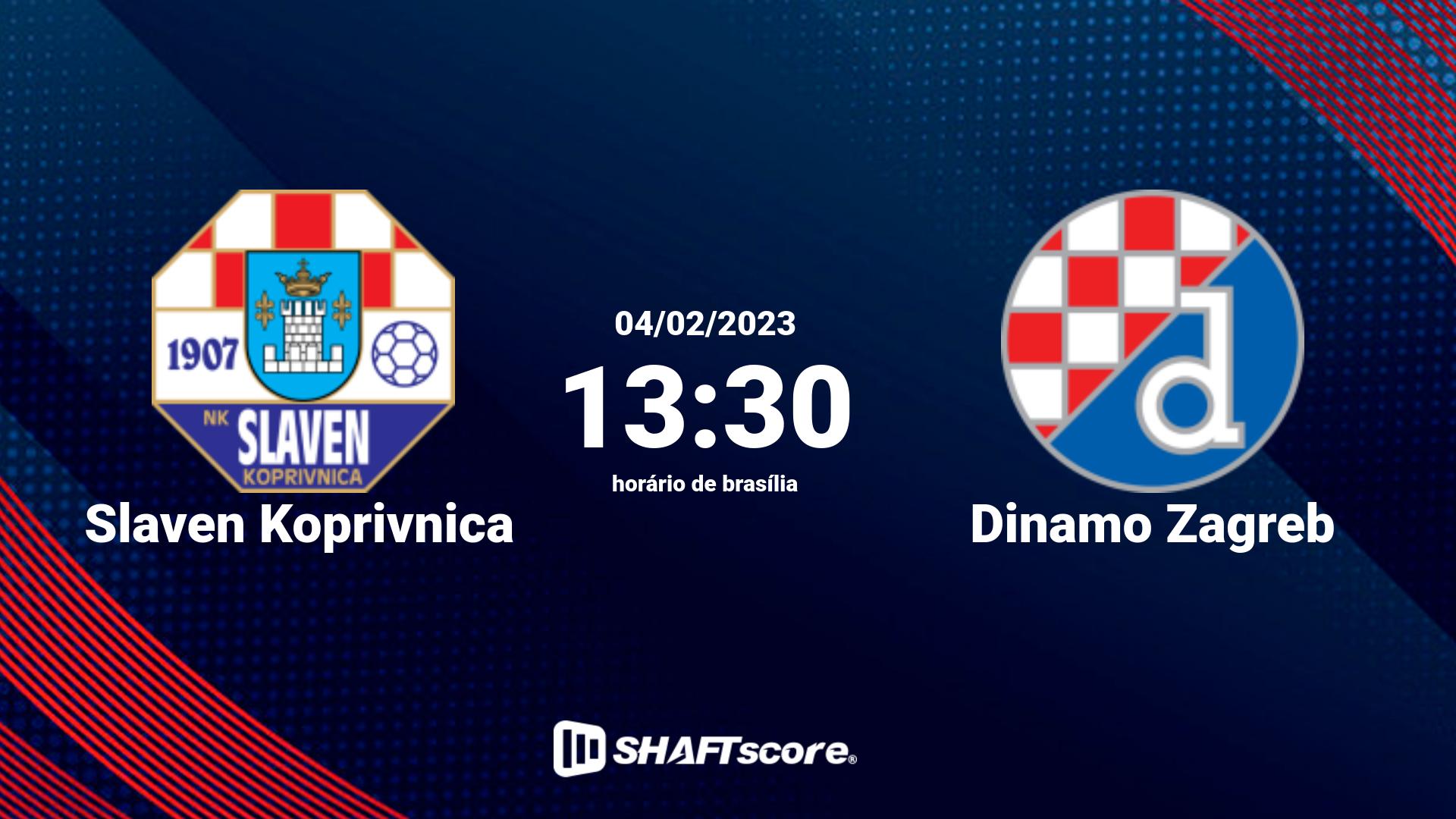 Estatísticas do jogo Slaven Koprivnica vs Dinamo Zagreb 04.02 13:30