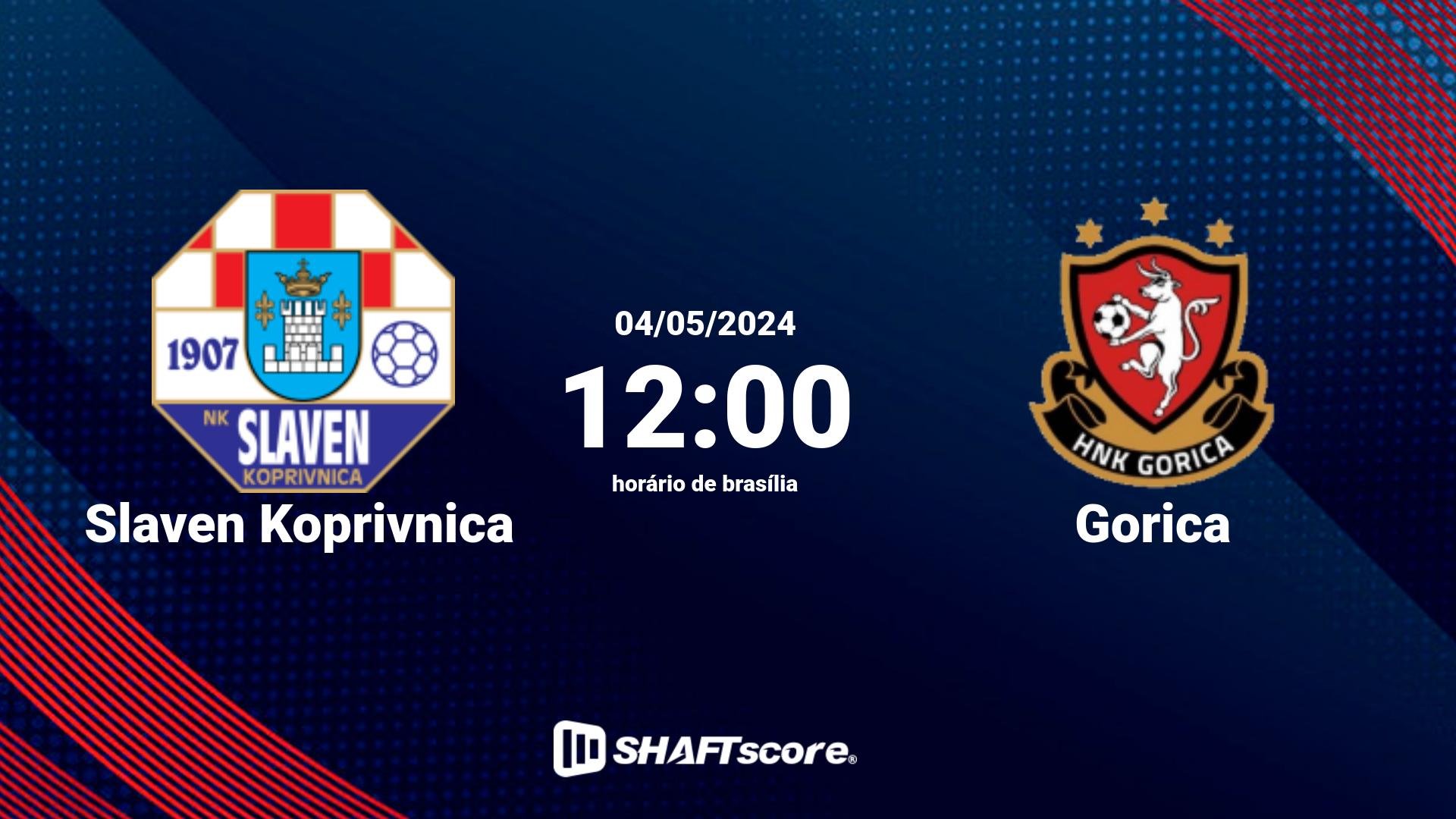 Estatísticas do jogo Slaven Koprivnica vs Gorica 04.05 12:00