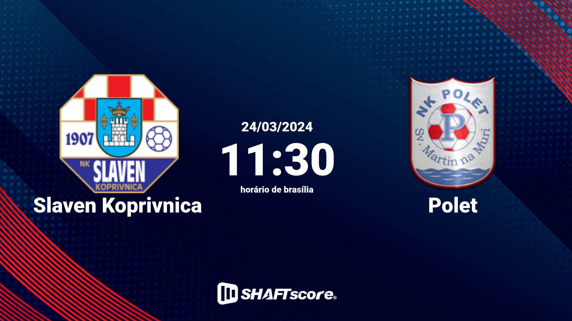 Estatísticas do jogo Slaven Koprivnica vs Polet 24.03 11:30