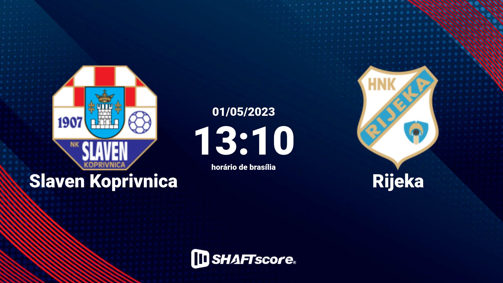 Estatísticas do jogo Slaven Koprivnica vs Rijeka 01.05 13:10