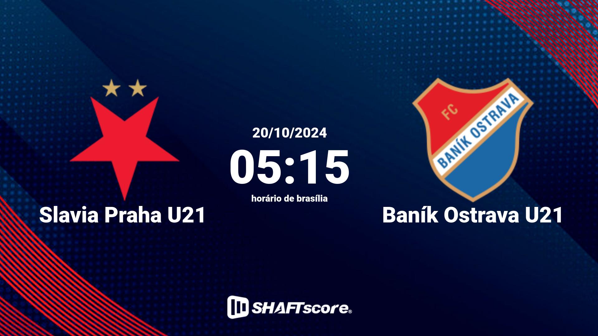 Estatísticas do jogo Slavia Praha U21 vs Baník Ostrava U21 20.10 05:15