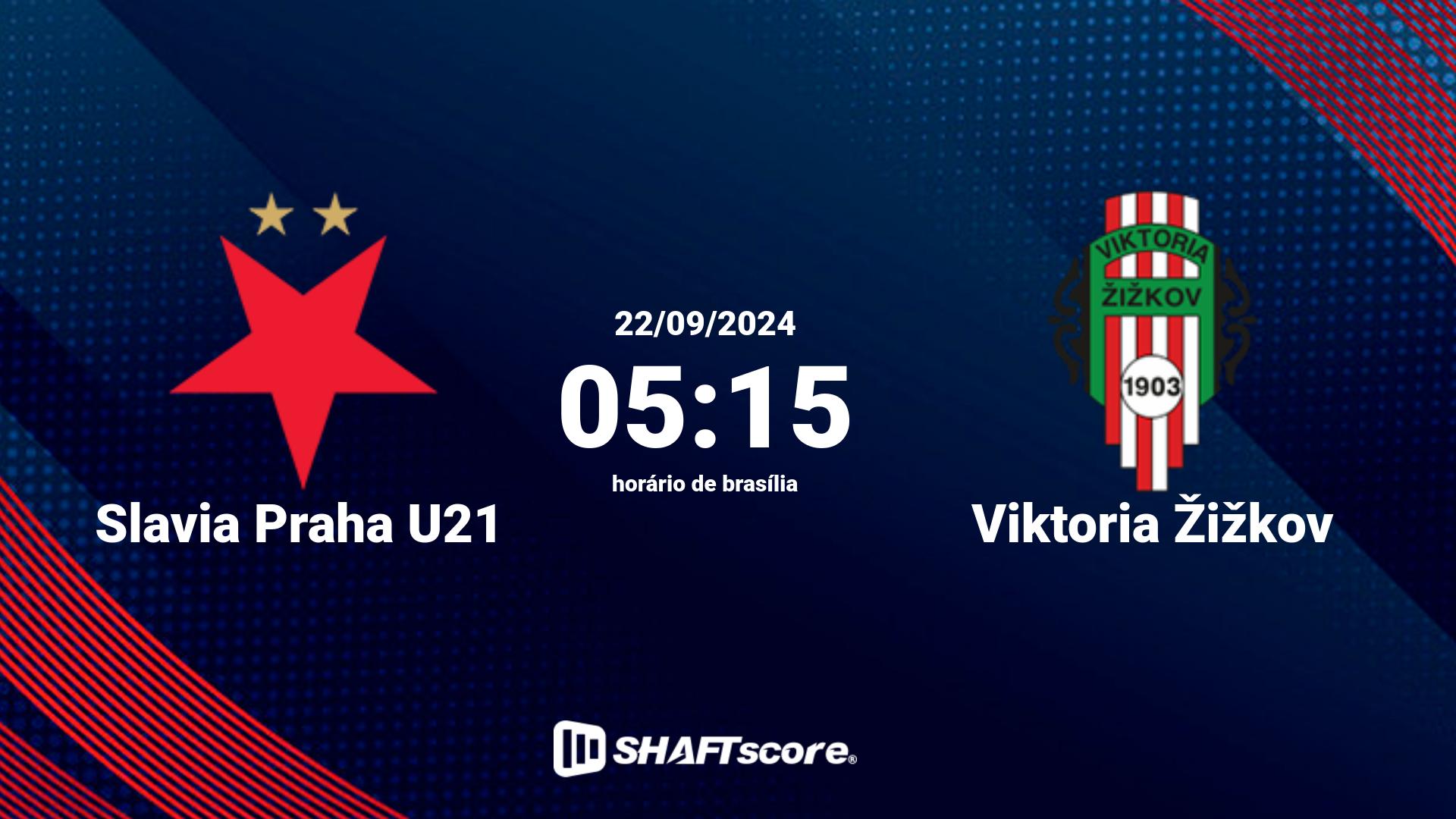 Estatísticas do jogo Slavia Praha U21 vs Viktoria Žižkov 22.09 05:15